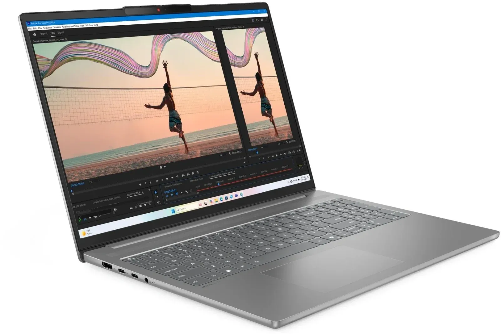 Ноутбук Lenovo IdeaPad Slim 5 16ARP10 Ryzen 7 7735HS 16Gb SSD512Gb AMD Radeon 680M 16 IPS WUXGA 1920x1200 без ОС grey WiFi BT Cam 83HU0007RK - фото 2