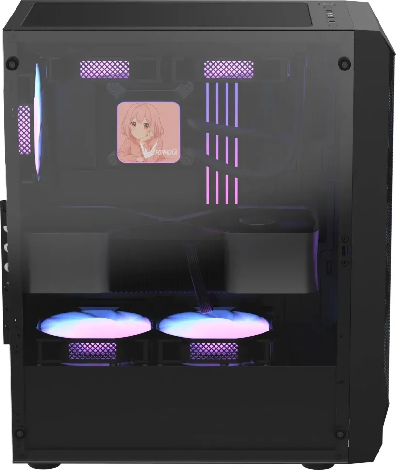 Корпус Formula Air Power G1 Plus черный без БП ATX 5x140mm 1xUSB2.0 1xUSB3.0 audio bott PSU - фото 1