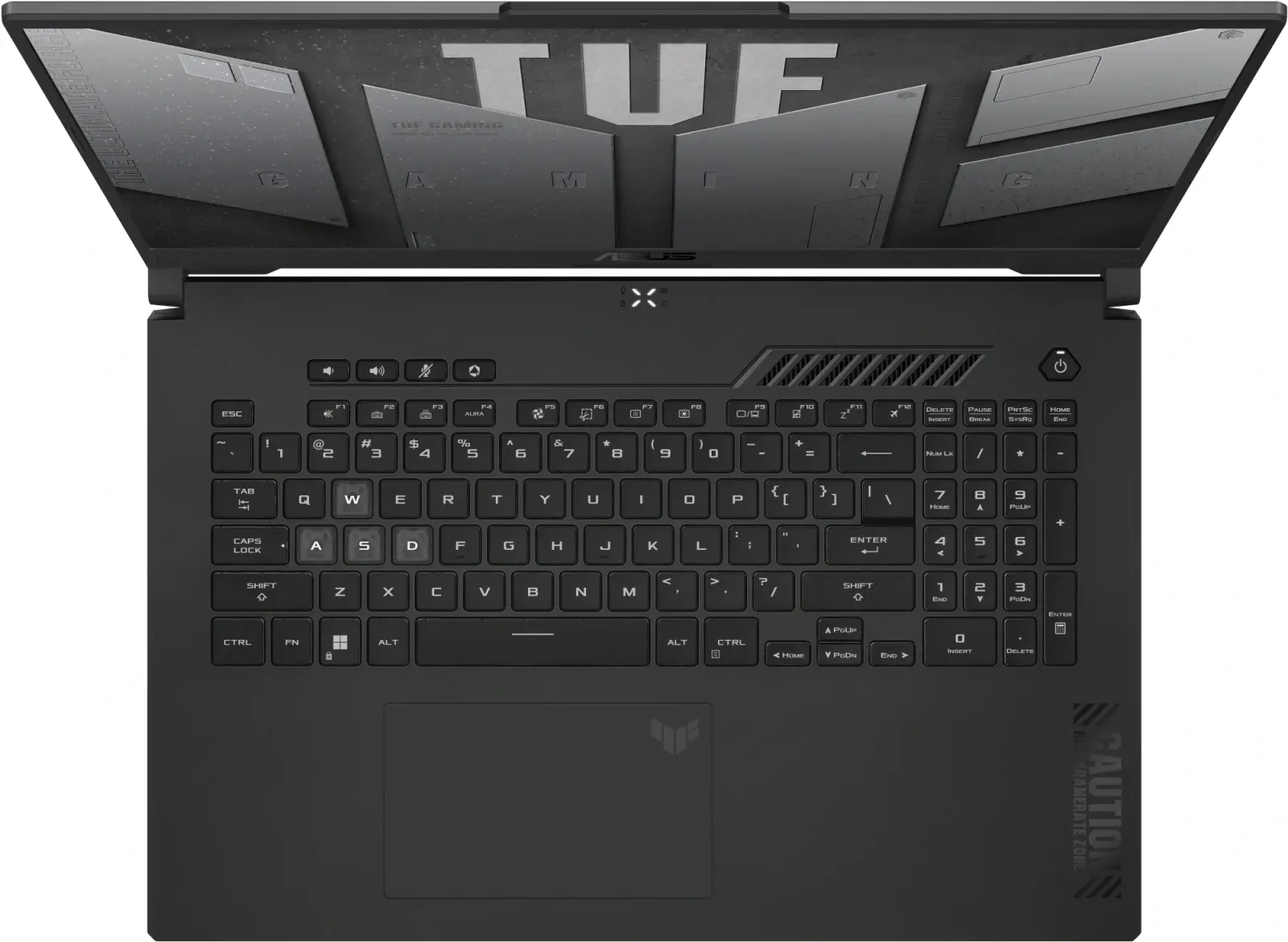 Ноутбук Asus TUF Gaming A17 FA707NUG-HX182 Ryzen 7 7445HS 16Gb SSD512Gb NVIDIA GeForce RTX4050 6Gb 17.3 IPS FHD 1920x1080 без ОС grey WiFi BT Cam 90NR0EF5-M00AX0 - фото 5