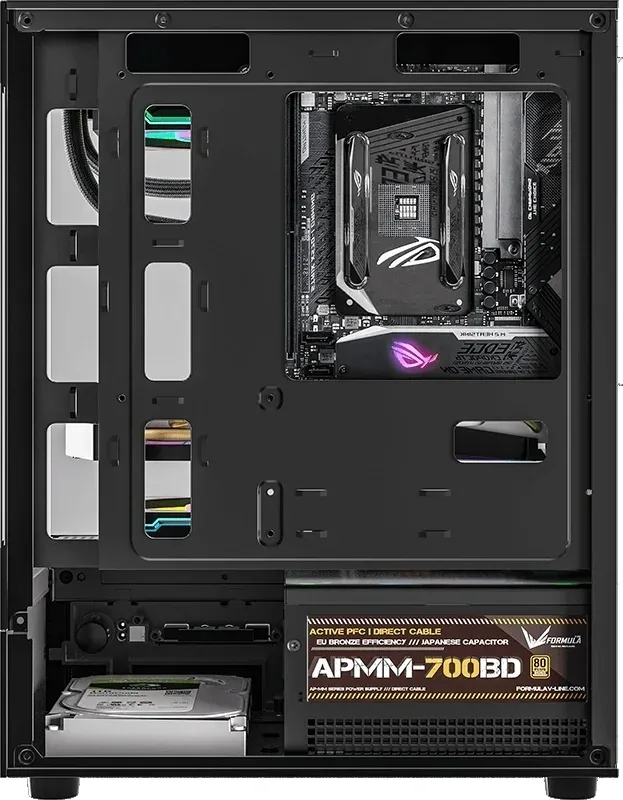 Корпус Formula Crystal Z1CM Plus AR черный без БП mATX 2x120mm 1xUSB3.0 audio bott PSU - фото 8