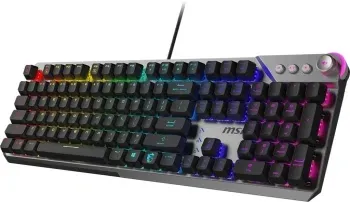Клавиатура MSI STRIKE 600 Silent механическая серый/черный USB Multimedia for gamer LED S11-04RU256-CLA кабель 1.8м - фото 7