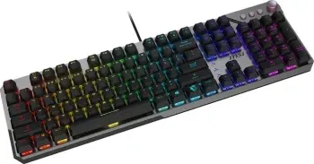 Клавиатура MSI STRIKE 600 Silent механическая серый/черный USB Multimedia for gamer LED S11-04RU256-CLA кабель 1.8м - фото 8