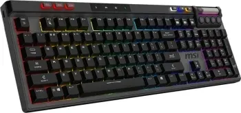 Клавиатура MSI STRIKE Pro W Silent механическая серый/черный USB беспроводная BT/Radio Multimedia for gamer LED подставка для запястий S11-43RU210-CLA кабель 2м - фото 8
