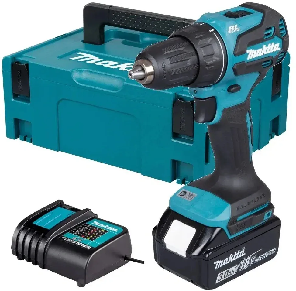 Дрель-шуруповерт Makita DDF490SF1J аккум. патрон:быстрозажимной кейс в комплекте - фото 2