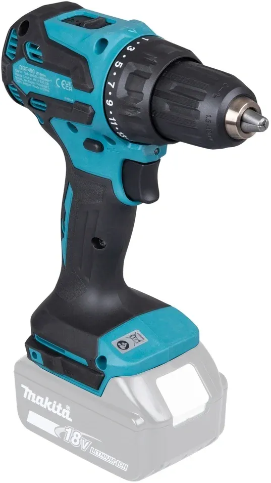 Дрель-шуруповерт Makita DDF490Z аккум. патрон:быстрозажимной - фото 7