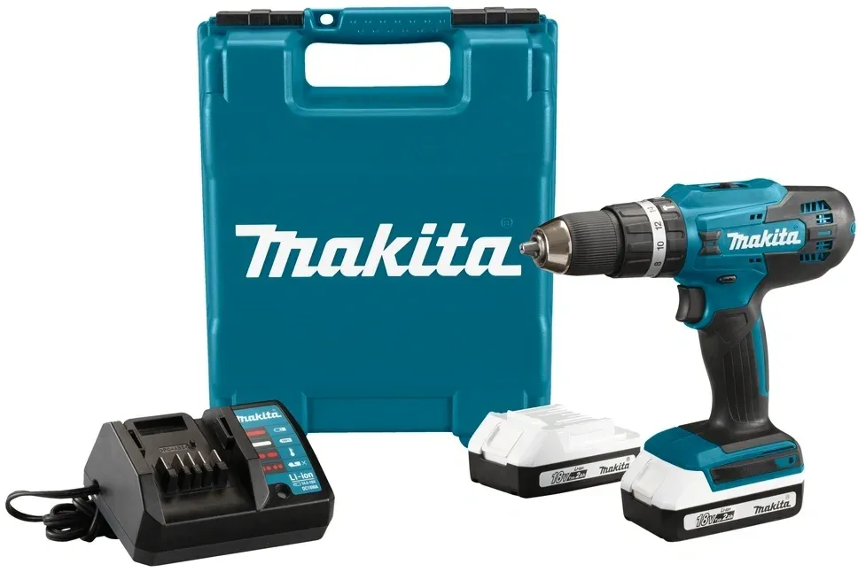 Дрель-шуруповерт Makita HP488D006 аккум. патрон:быстрозажимной кейс в комплекте - фото 1