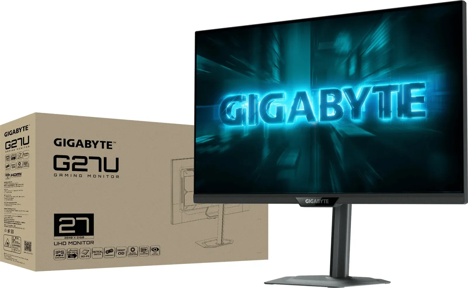 Монитор Gigabyte 27 G27U черный IPS LED 16:9 HDMI матовая HAS Piv 350cd 178гр/178гр 3840x2160 160Hz G-Sync FreeSync Premium DP 4K USB 6.96кг - фото 7