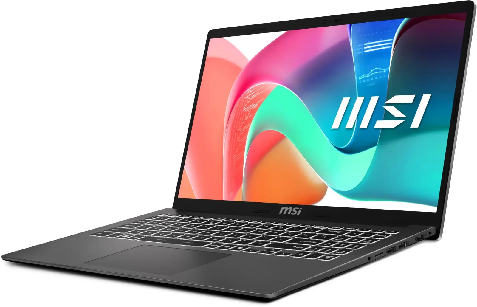 Ноутбук MSI Modern 15 F1MG-1072XRU Core 5 120U 16Gb SSD512Gb Intel Graphics 15.6 IPS FHD 1920x1080 FreeDOS grey WiFi BT Cam 9S7-15S111-1072 - фото 2