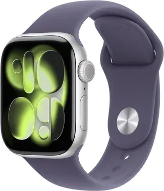 Смарт-часы Apple Watch Series 11 A3331 42мм OLED корп.серебристый Sport Band рем.фиолетовый разм.брасл.:M/L MEU74X/A - фото 4