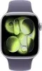Смарт-часы Apple Watch Series 11 A3331 42мм OLED корп.серебристый Sport Band рем.фиолетовый разм.брасл.:M/L MEU74X/A - фото 8