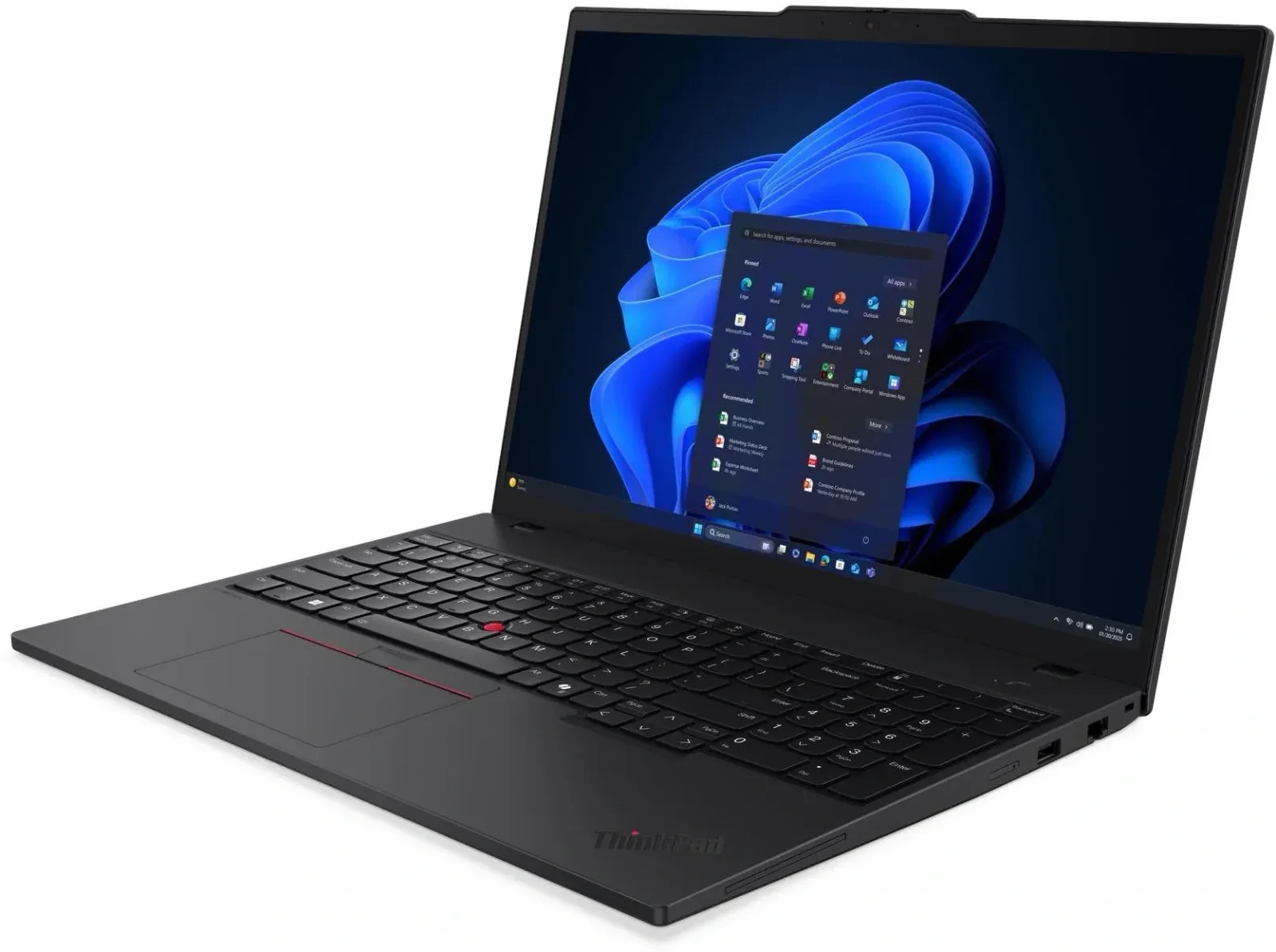 Ноутбук Lenovo ThinkPad T16 G4 Ryzen 7 PRO 350 16Gb SSD512Gb AMD Radeon 860M 16 IPS WUXGA 1920x1200 Windows 11 Pro 64 black WiFi BT Cam 21QN005XUS - фото 3