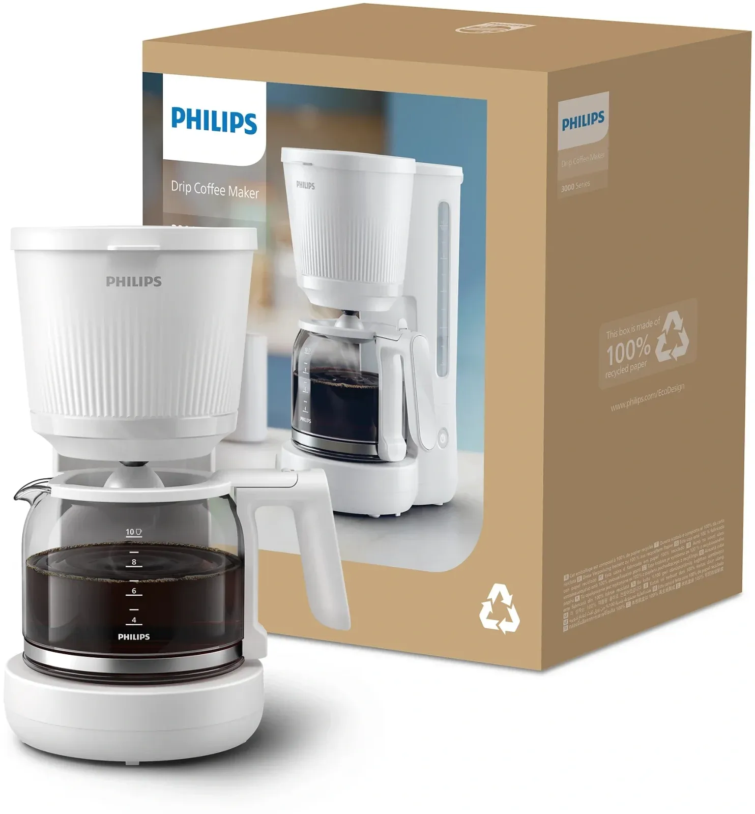 Кофеварка капельная Philips HD7411/00 белый - фото 6