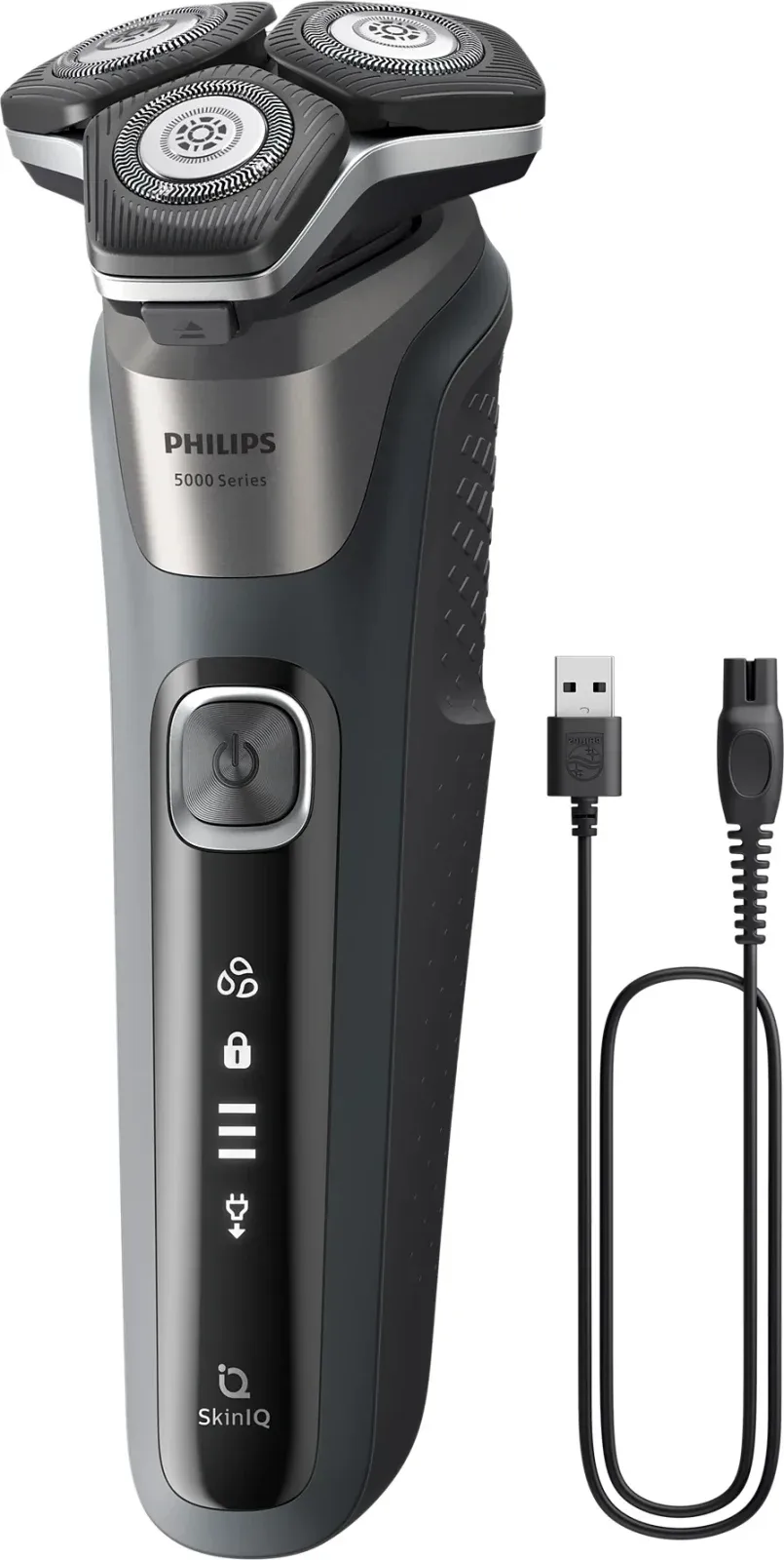 Бритва роторная Philips S5887/50 реж.эл.:3 питан.:аккум. серый - фото 4