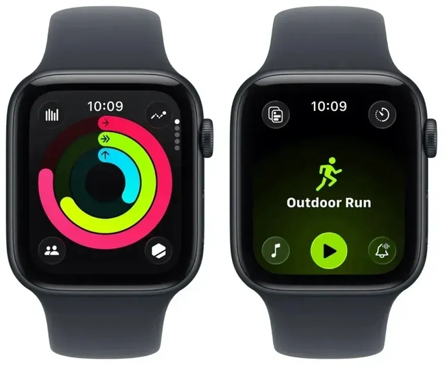Смарт-часы Apple Watch SE 3 2025 A3325 44мм OLED корп.темная ночь Sport Band рем.темная ночь разм.брасл.:M/L MEHQ4AF/A - фото 4