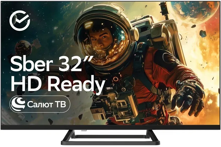 Телевизор LED Sber 32 SDX-32H3114 Салют ТВ Frameless черный HD 60Hz DVB-T DVB-T2 DVB-C DVB-S DVB-S2 USB WiFi Smart TV - фото 6