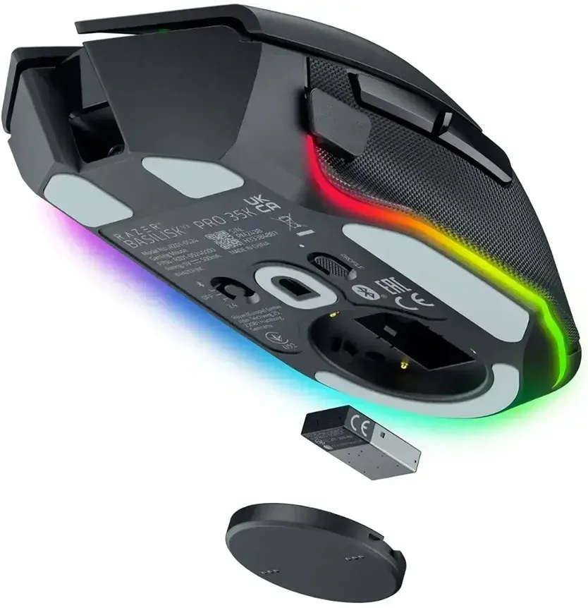 Мышь Razer Basilisk V3 Pro 35K черный оптическая 35000dpi беспров. BT/Radio USB-C/BT 11but RZ01-05240100-R3G1 - фото 5