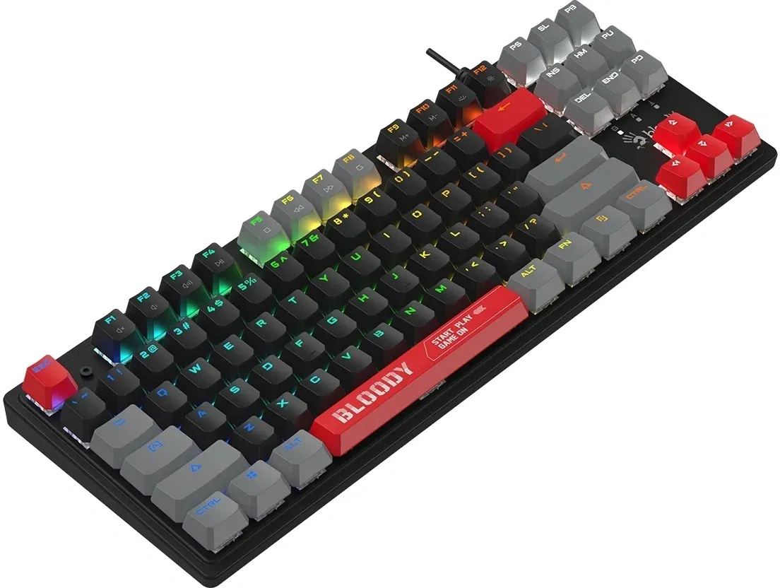 Клавиатура A4Tech S310N механическая черный/красный USB Multimedia for gamer - фото 2