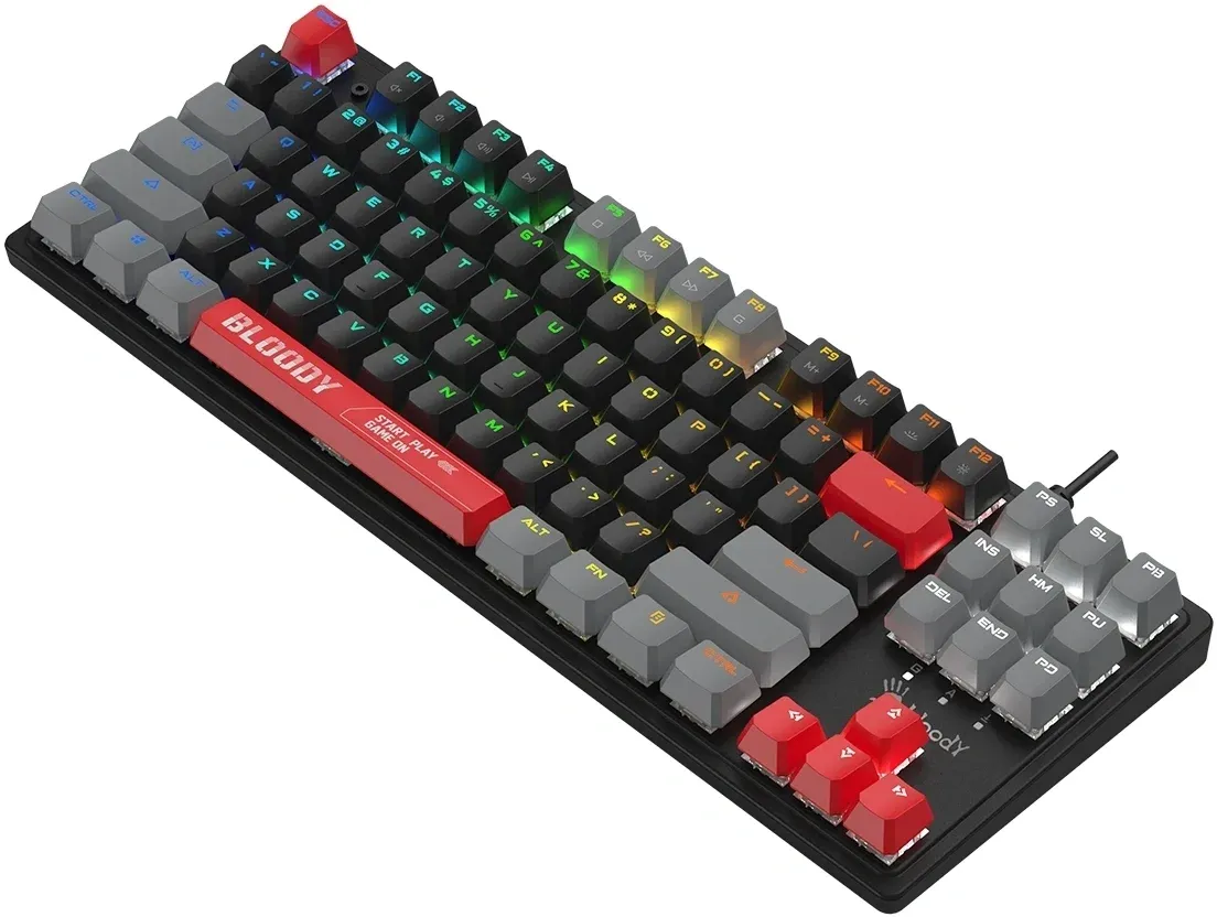 Клавиатура A4Tech S310N механическая черный/красный USB Multimedia for gamer - фото 3