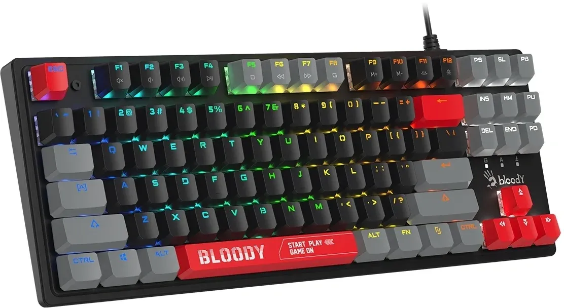 Клавиатура A4Tech S310N механическая черный/красный USB Multimedia for gamer - фото 4