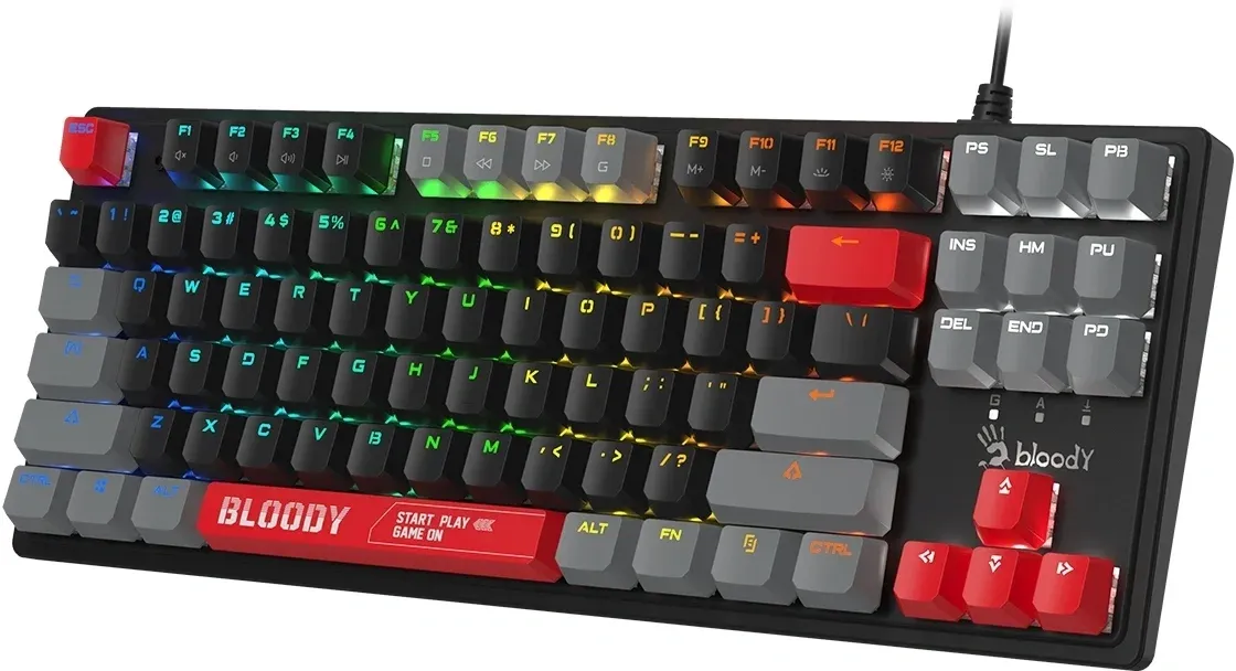 Клавиатура A4Tech S310N механическая черный/красный USB Multimedia for gamer - фото 5