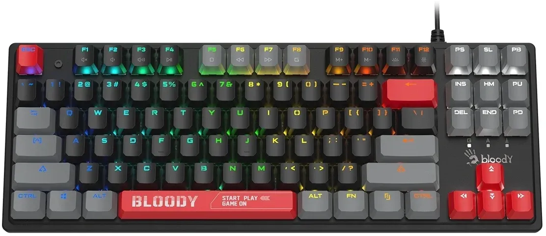Клавиатура A4Tech S310N механическая черный/красный USB Multimedia for gamer - фото 6