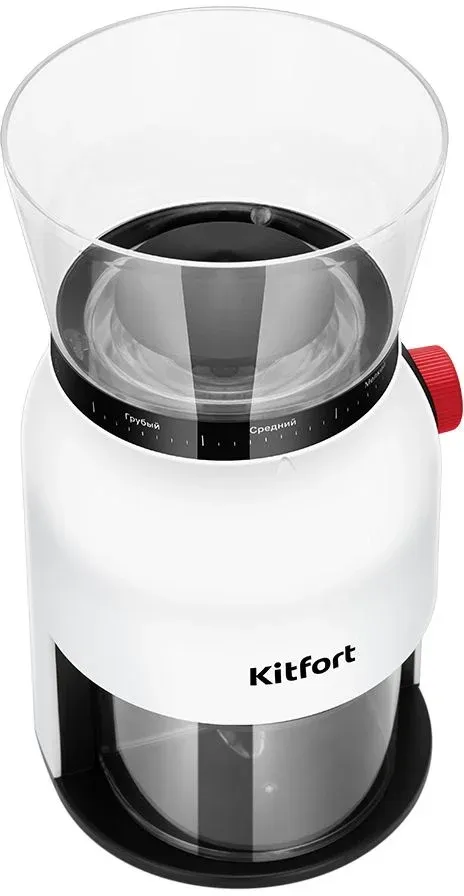 Кофемолка Kitfort КТ-7566 150Вт сист.помол.:жернова вместим.:180гр белый/черный - фото 3