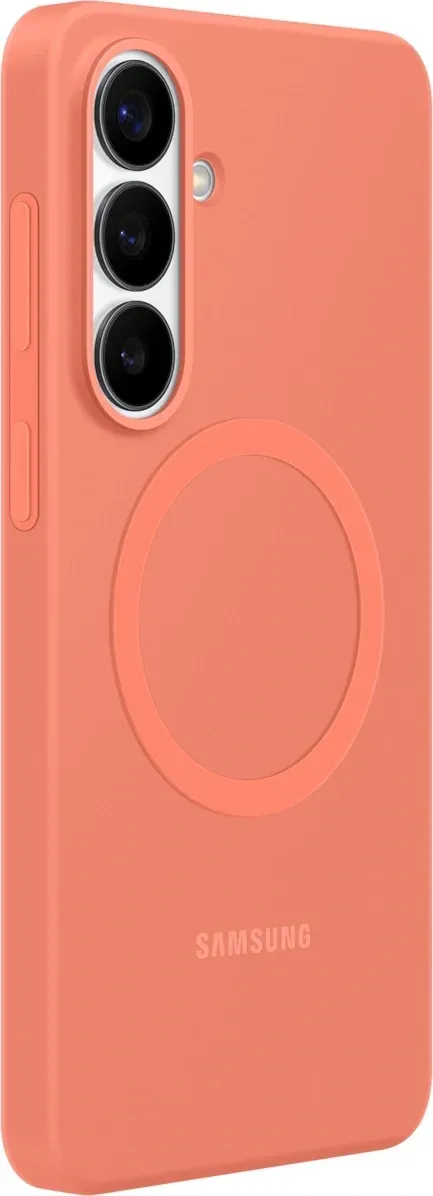 Чехол клип-кейс Samsung для Samsung Galaxy S26+ Silicone Magnet Case with MagSafe коралловый EF-ES947COEGRU - фото 2