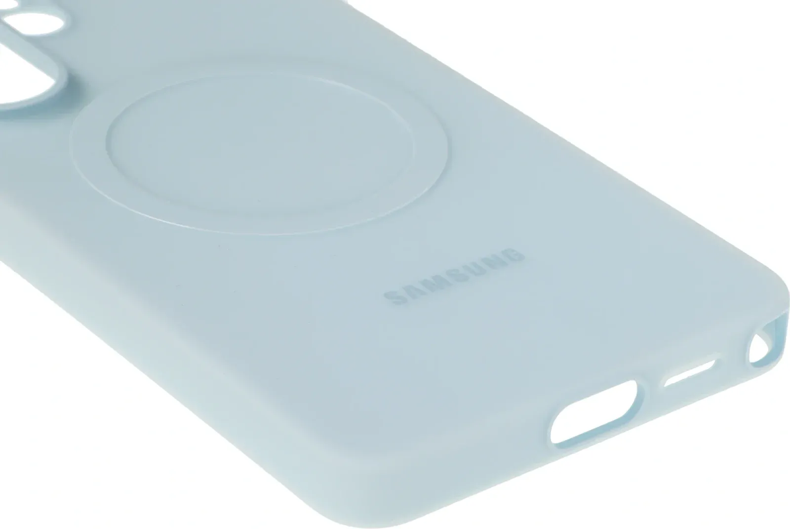 Чехол клип-кейс Samsung для Samsung Galaxy S26 Ultra Silicone Magnet Case with MagSafe голубой EF-ES948CLEGRU - фото 7