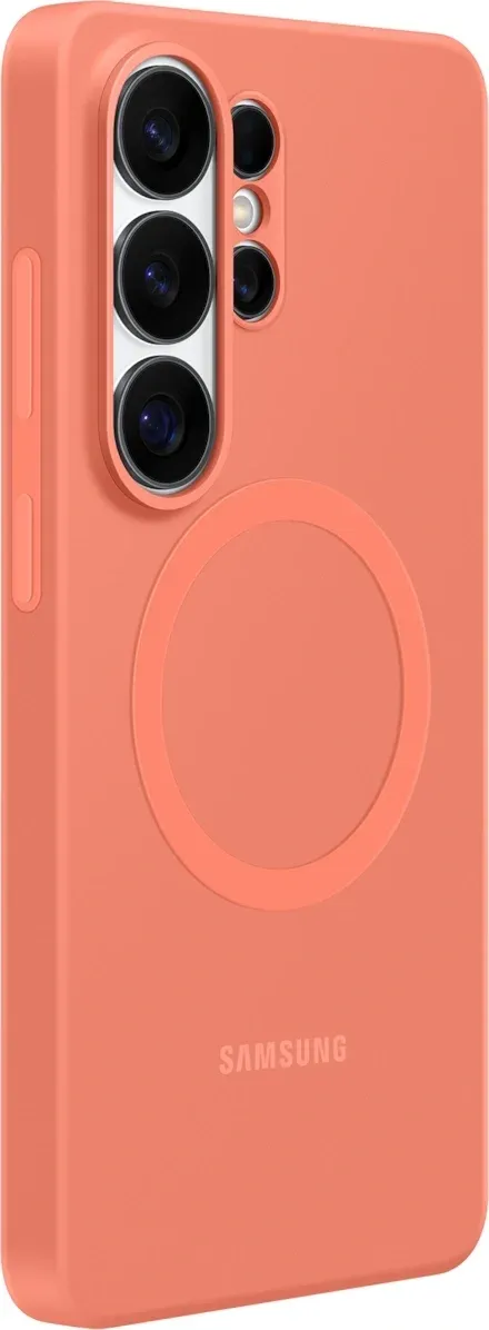Чехол клип-кейс Samsung для Samsung Galaxy S26 Ultra Silicone Magnet Case with MagSafe коралловый EF-ES948COEGRU - фото 2