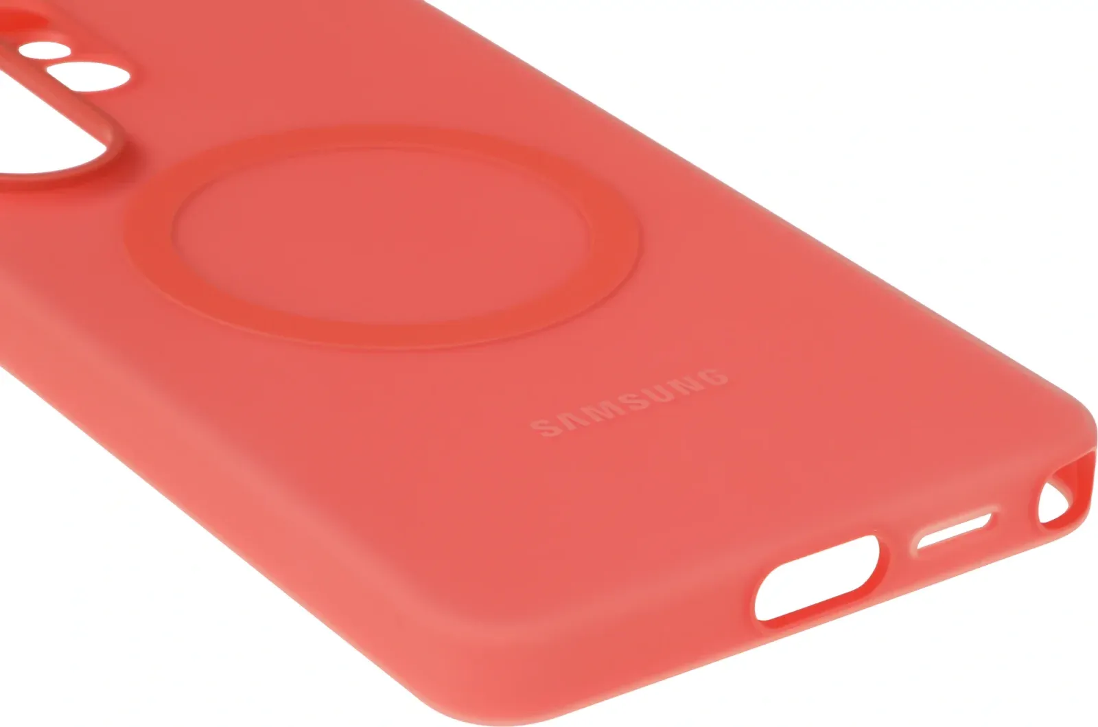 Чехол клип-кейс Samsung для Samsung Galaxy S26 Ultra Silicone Magnet Case with MagSafe коралловый EF-ES948COEGRU - фото 7