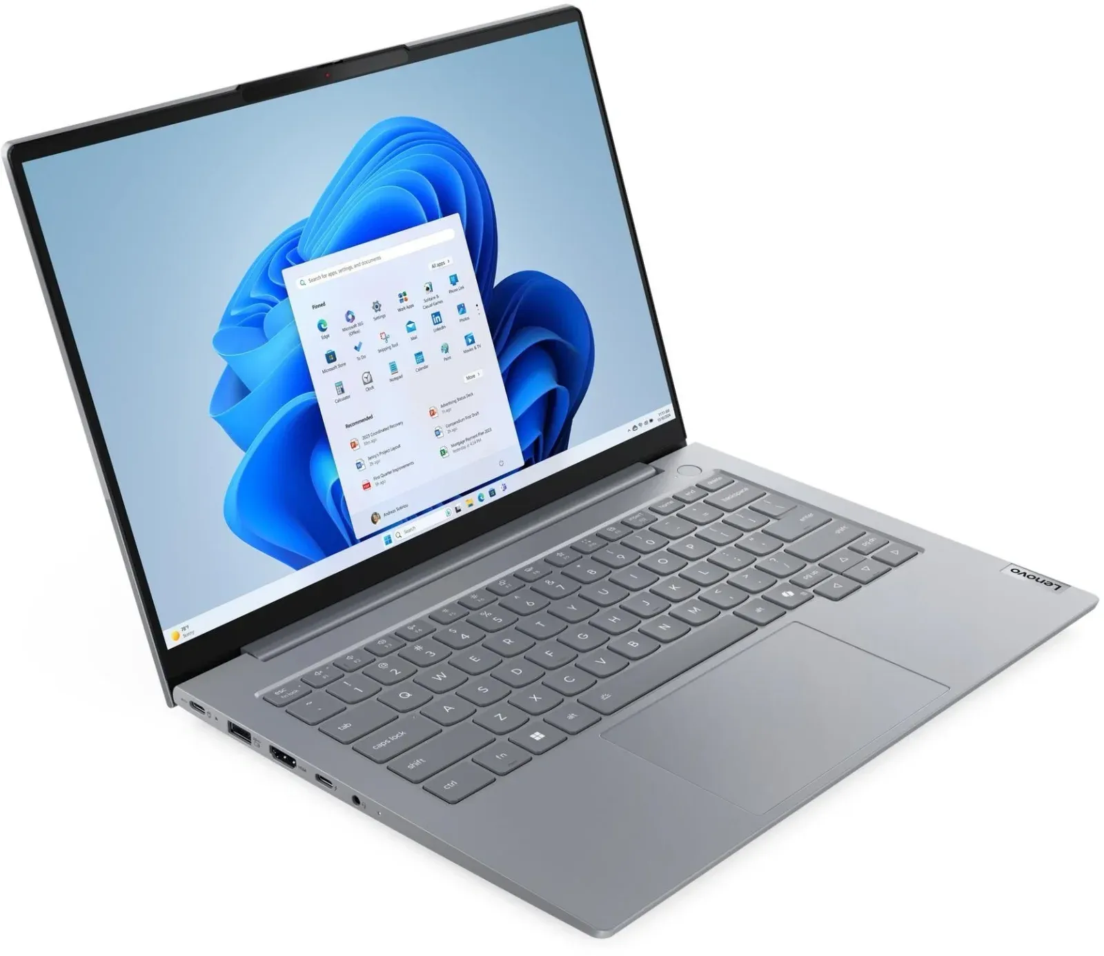 Ноутбук Lenovo Thinkbook 14 G8 IRL Core 5 210H 16Gb SSD512Gb Intel Graphics 14 IPS WUXGA 1920x1200 Windows 11 Pro grey WiFi BT Cam 21SG000LAU - фото 3