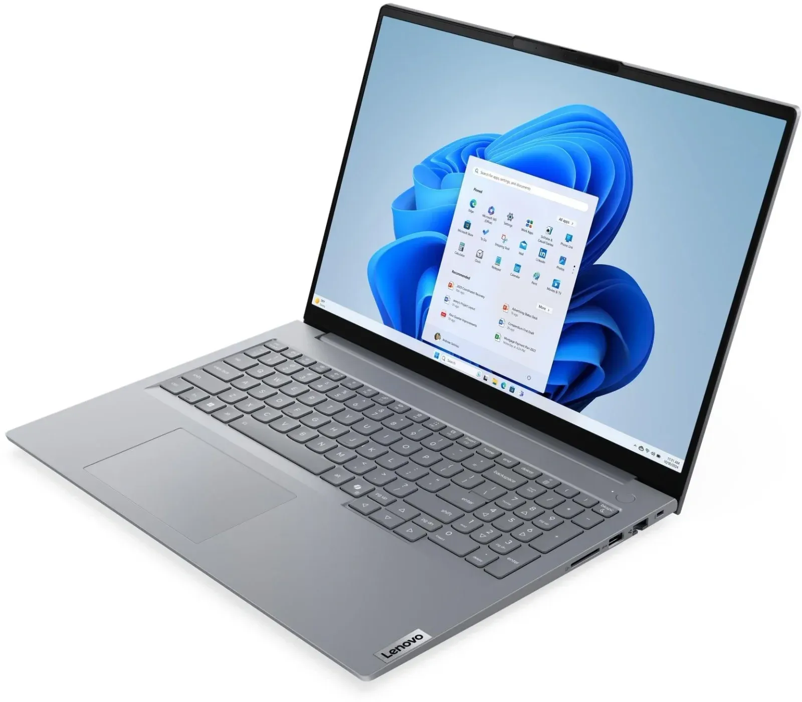 Ноутбук Lenovo Thinkbook 16 G8 IRL Core 5 210H 16Gb SSD512Gb Intel Graphics 16 IPS Touch WUXGA 1920x1200 Windows 11 Pro grey WiFi BT Cam 21SH0003US - фото 2