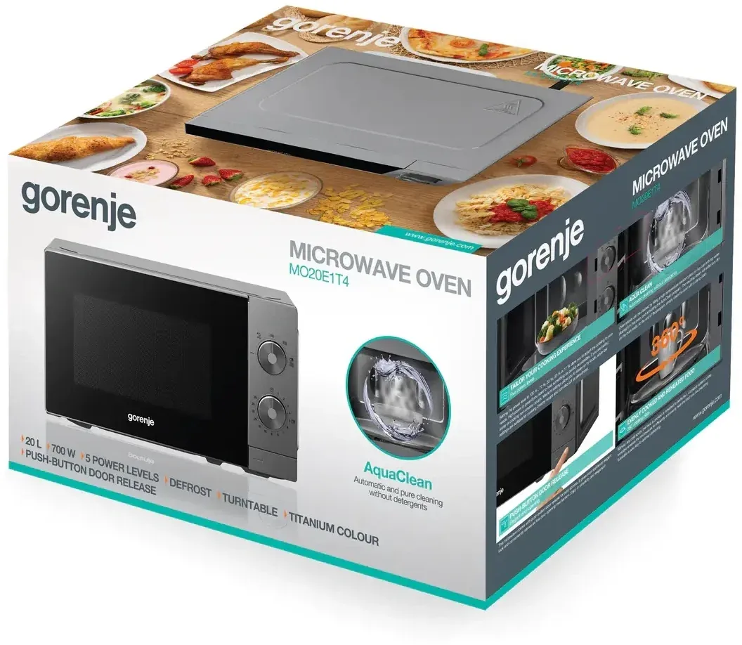 Микроволновая Печь Gorenje MO20E1T4 20л. 700Вт серый, 20 л - фото 5