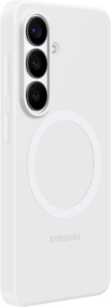 Чехол клип-кейс Samsung для Samsung Galaxy S26 Silicone Magnet Case with MagSafe белый EF-ES942CWEGRU - фото 3