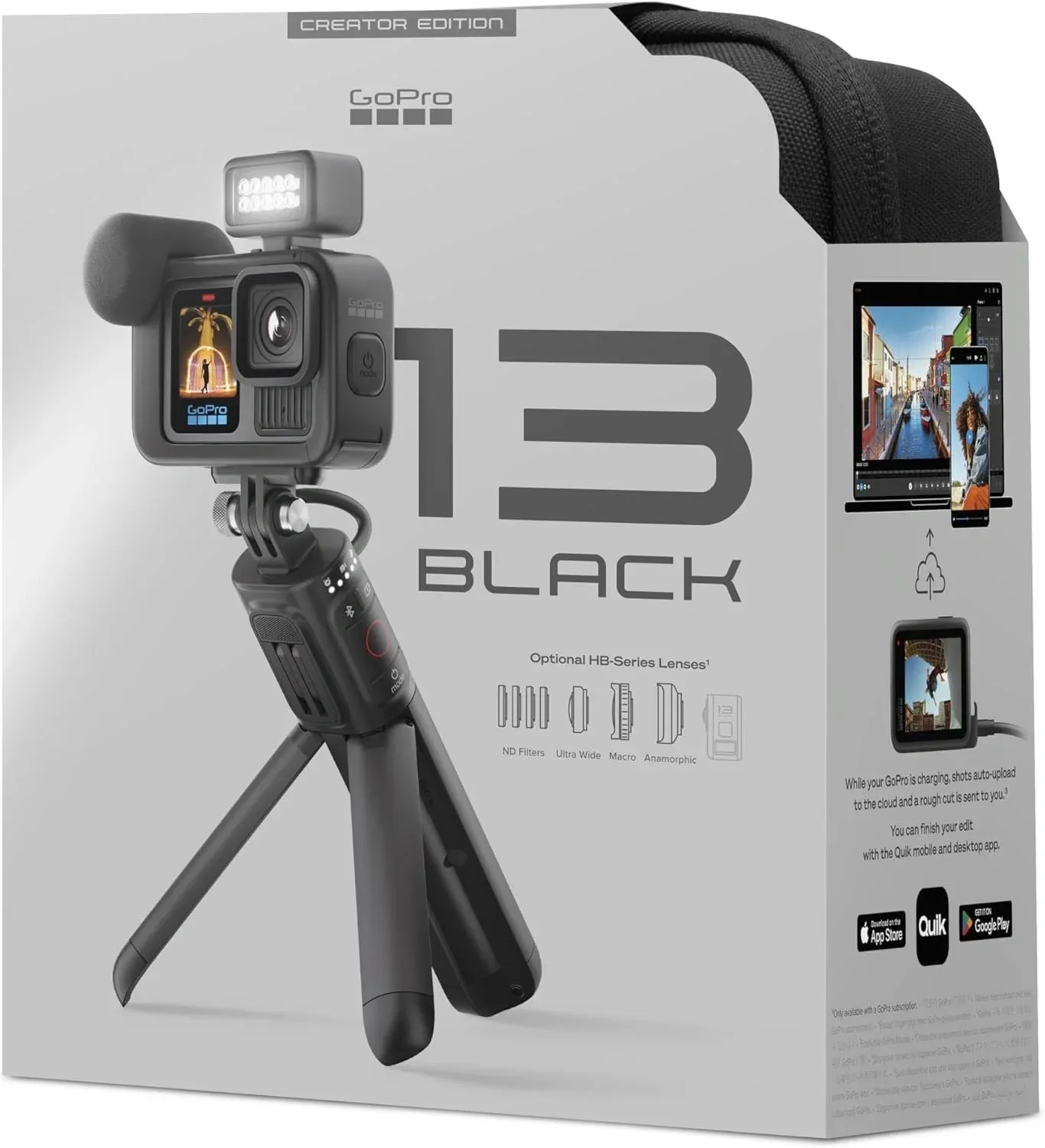 Экшн-камера GoPro Hero13 Creator Edition 1xCMOS 27.6Mpix черный - фото 6