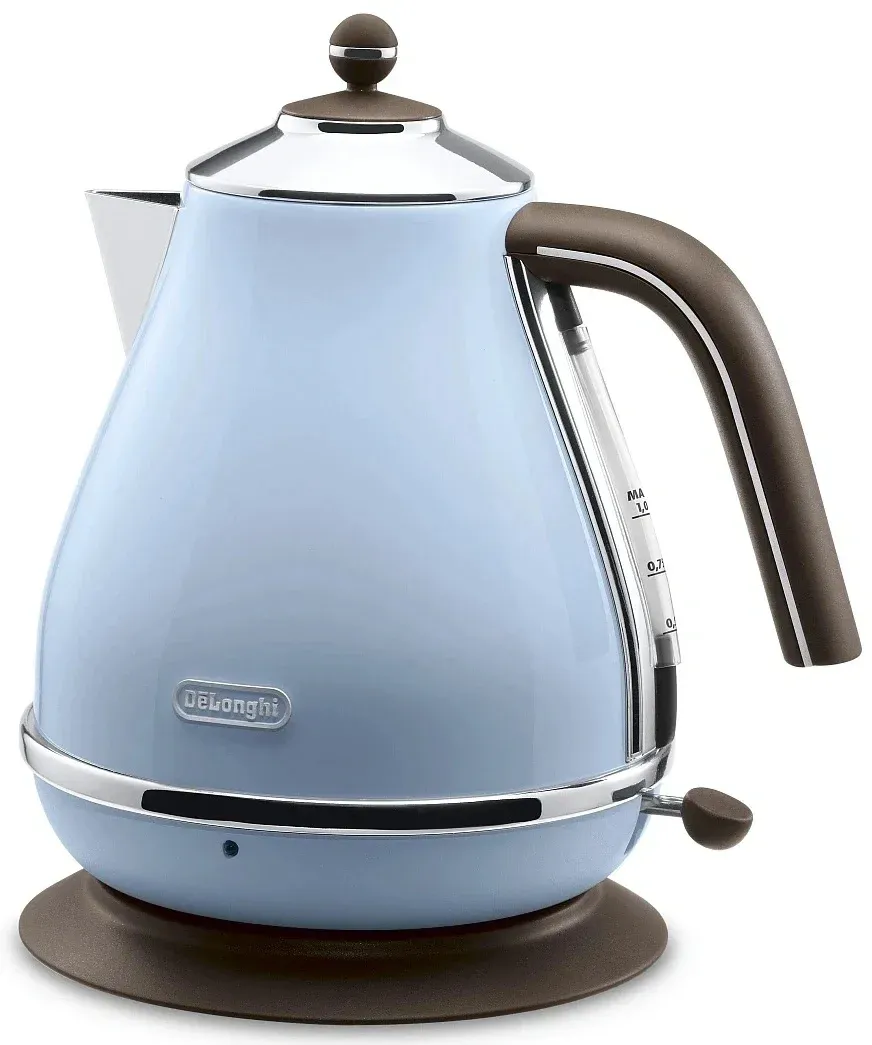 Чайник электрический Delonghi KBOV2001.AZ 1.7л. 2000Вт голубой корпус: металл/пластик - фото 8