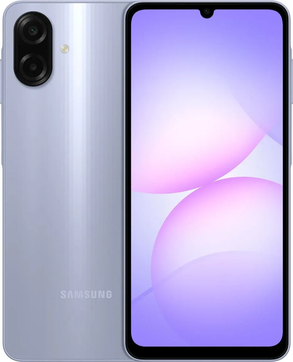 Смартфон Samsung SM-A075F Galaxy A07 64Gb 4Gb фиолетовый моноблок 3G 4G 2Sim 6.7 720x1600 Android 15 50Mpix 802.11 a/b/g/n/ac GPS GSM900/1800 GSM1900 Protect microSD max2048Gb