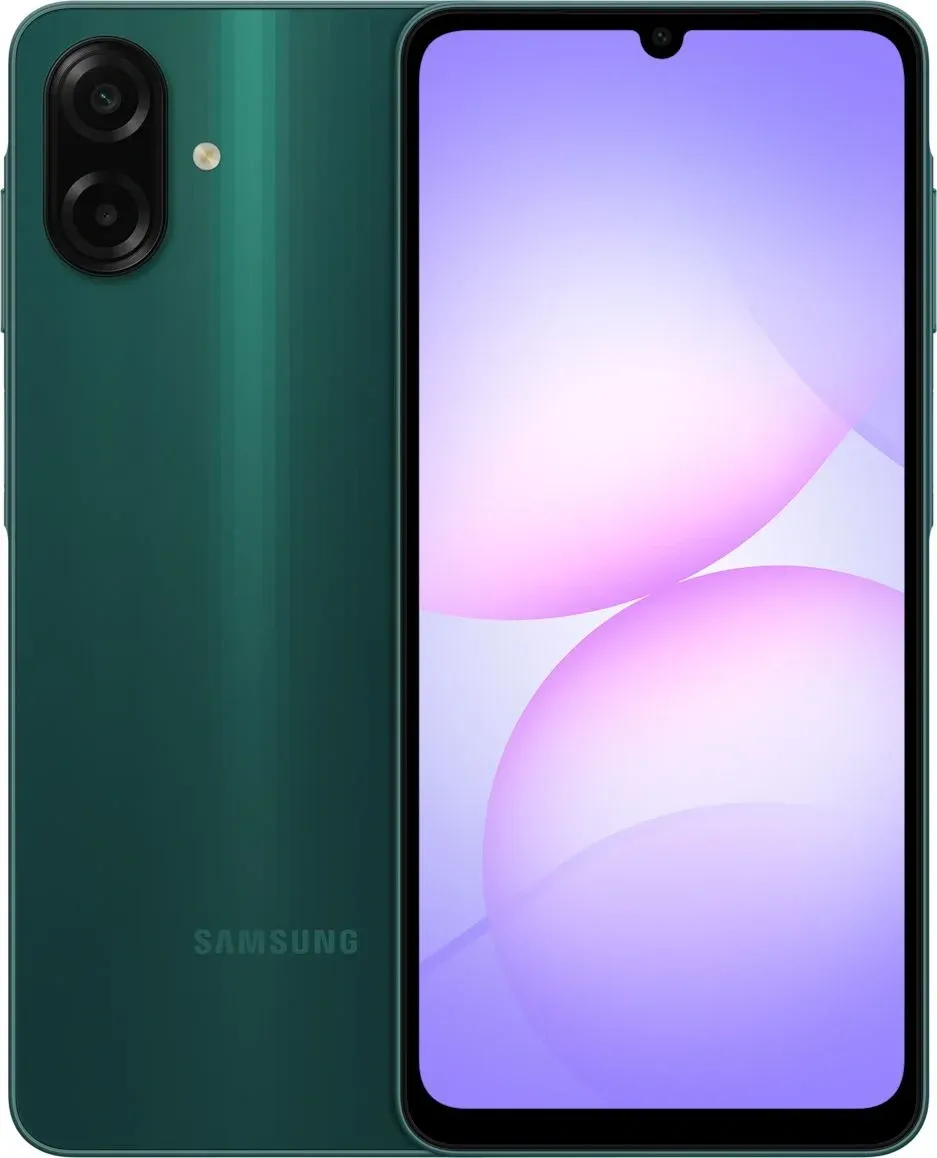 Смартфон Samsung SM-A075F Galaxy A07 64Gb 4Gb зеленый моноблок 3G 4G 2Sim 6.7 720x1600 Android 15 50Mpix 802.11 a/b/g/n/ac GPS GSM900/1800 GSM1900 Protect microSD max2048Gb