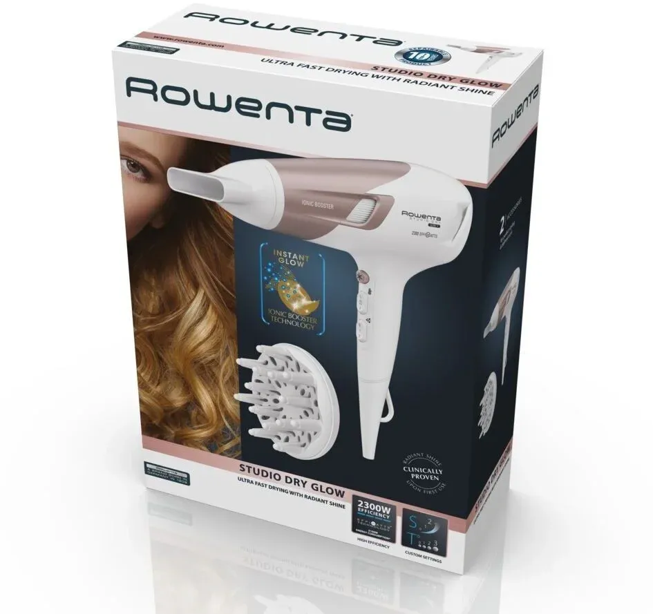 Фен Rowenta CV5830F0 2100Вт белый/розовый 1830007804 - фото 7