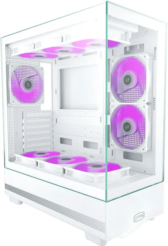 Корпус PcCooler C3Q500 белый без БП ATX 9x120mm 2x140mm 1xUSB3.0 1xUSB3.1 audio bott PSU - фото 8