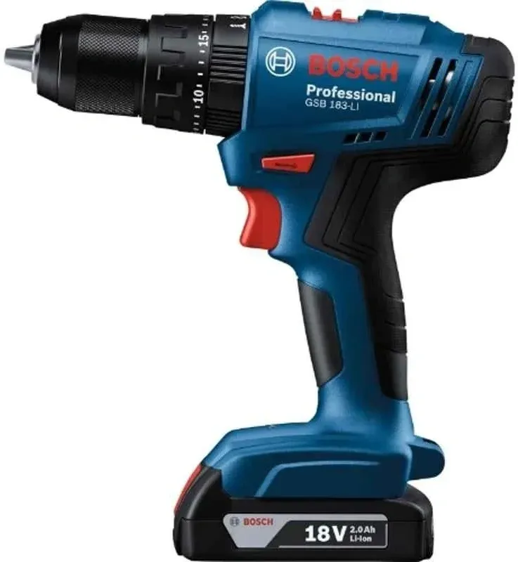 Дрель-шуруповерт Bosch GSB 183-LI аккум. патрон:быстрозажимной кейс в комплекте 06019K91F0 - фото 2