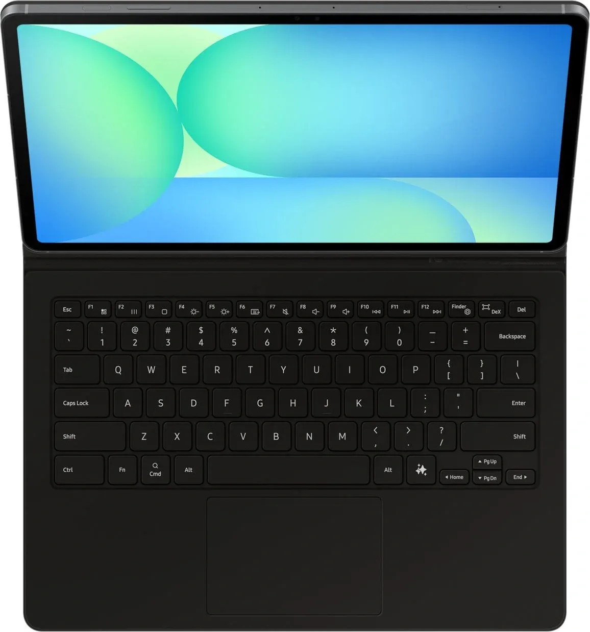 Чехол-клавиатура Samsung для Samsung Galaxy Tab S10 FE+ Book Cover Keyboard with touchpad поликарбонат/полиуретан черный EF-DX625UBRGRU - фото 2