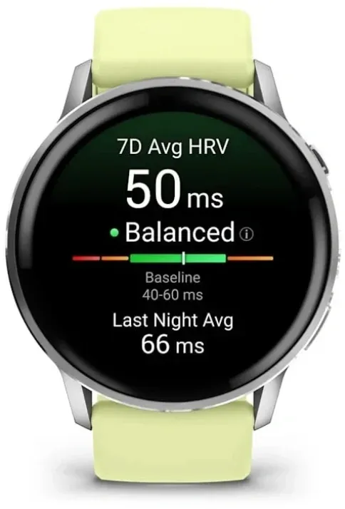 Смарт-часы Garmin Venu 4 1.4 AMOLED корп.серебристый рем.желтый разм.брасл.:135-200мм 010-03014-02 - фото 3