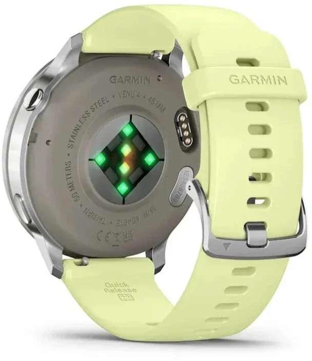 Смарт-часы Garmin Venu 4 1.4 AMOLED корп.серебристый рем.желтый разм.брасл.:135-200мм 010-03014-02 - фото 4