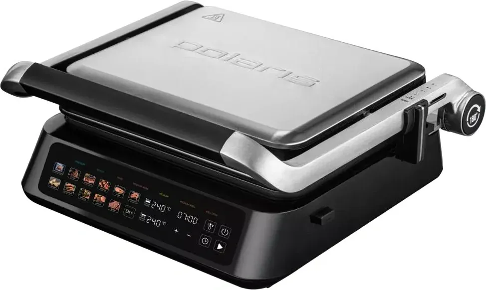 Электрогриль Polaris PGP 3018 2000Вт серебристый/черный - фото 4