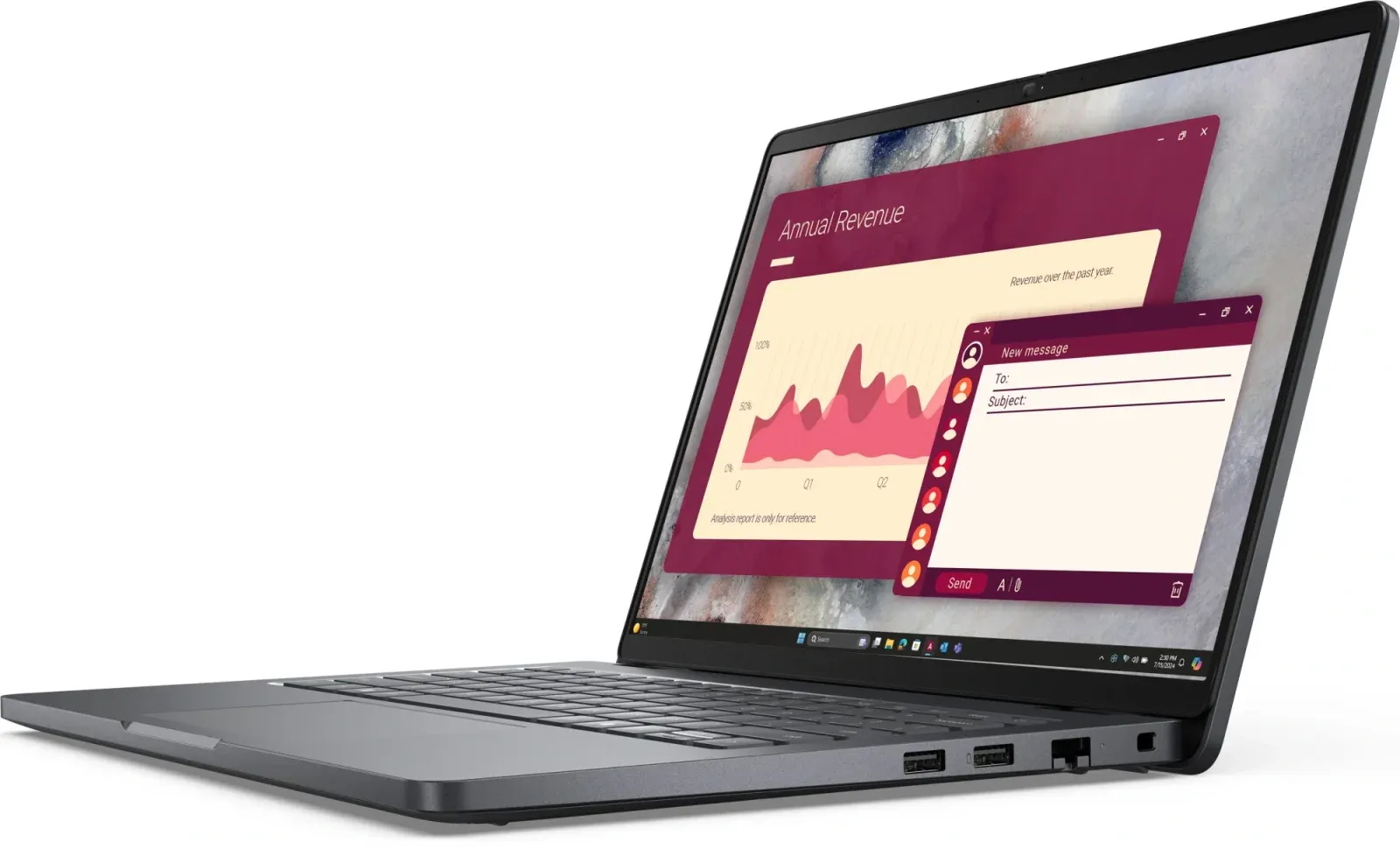 Ноутбук Dell Pro 14 Core Ultra 7 265U 32Gb SSD1Tb Intel Graphics 14 IPS FHD+ 1920x1200 Linux grey WiFi BT Cam PRO14-7315 - фото 2