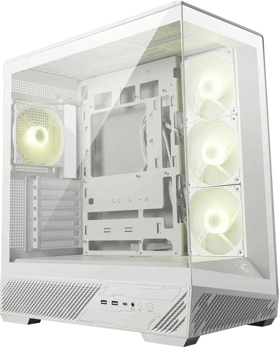 Корпус MSI MAG Pano 130R PZ белый без БП ATX 6x120mm 2x140mm 2xUSB3.0 audio AirDuct bott PSU - фото 1