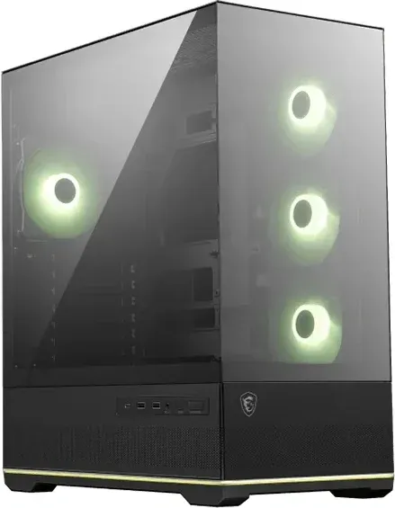 Корпус MSI MAG MAG PANO M110R PZ черный без БП mATX 6x120mm 2x140mm 2xUSB3.0 audio AirDuct bott PSU - фото 1