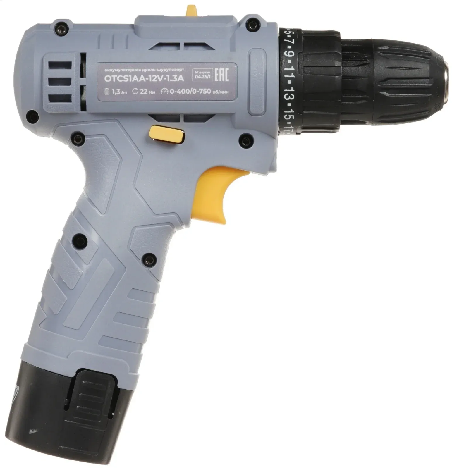 Дрель-шуруповерт Ovk Tools OTCS1AA-12V-1.3A аккум. патрон:быстрозажимной, голубой - фото 2