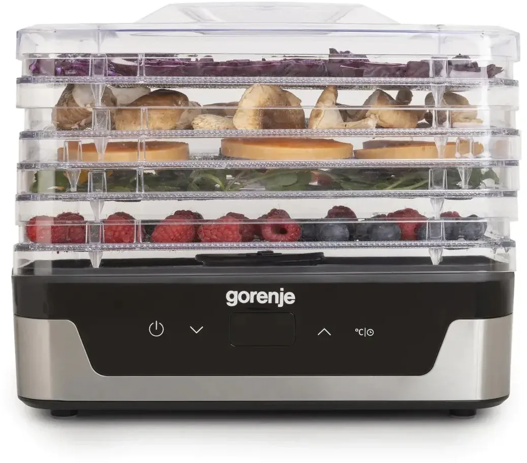 Сушка для фруктов и овощей Gorenje FDK400DE 5под. 240Вт нержавеющая сталь - фото 3